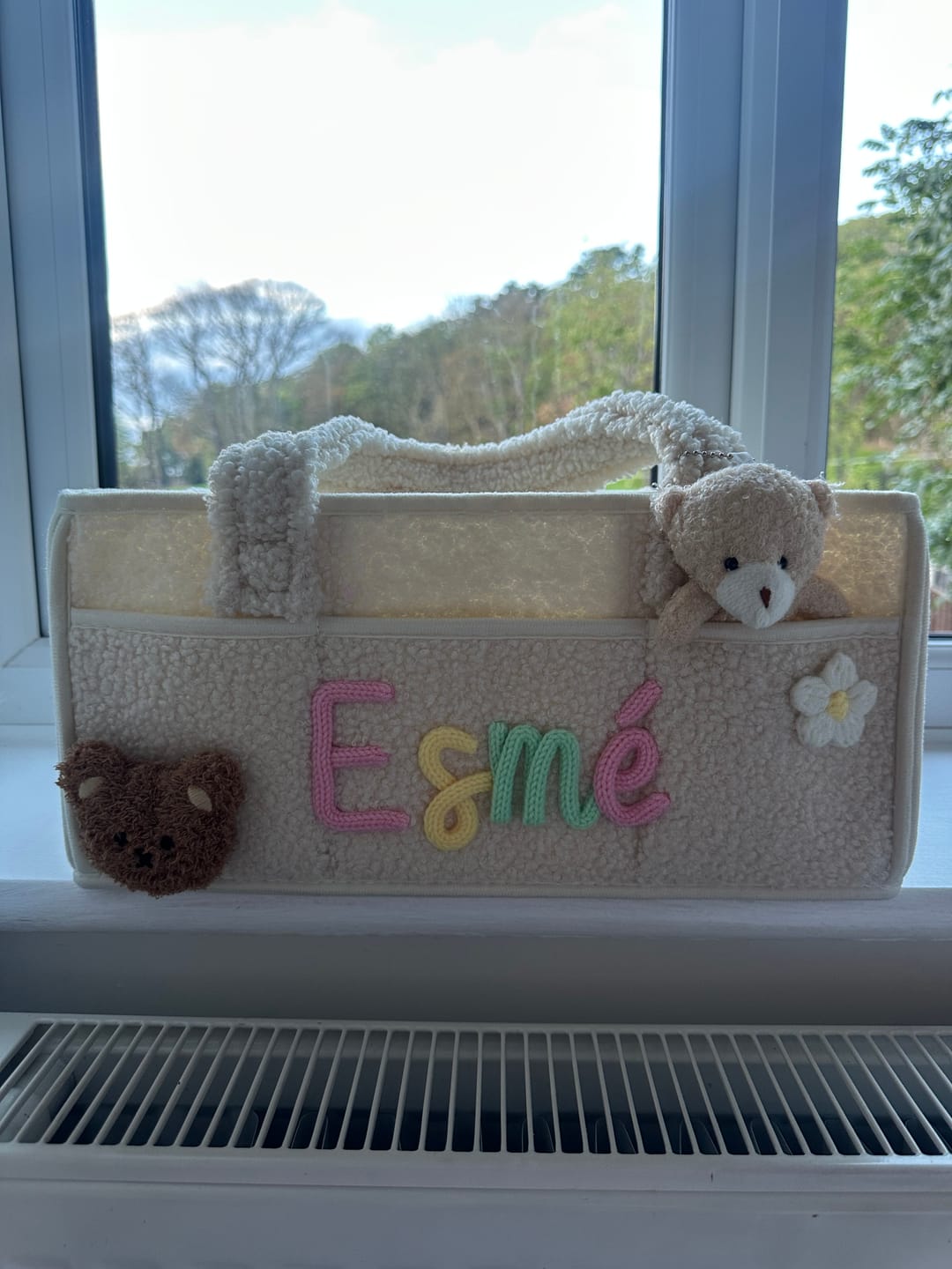 Customer photo review of K&C - Personalized Baby Storage Basket