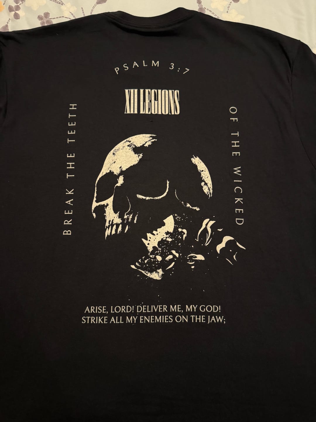 Customer photo review of PSALM 3:7 T-shirt
