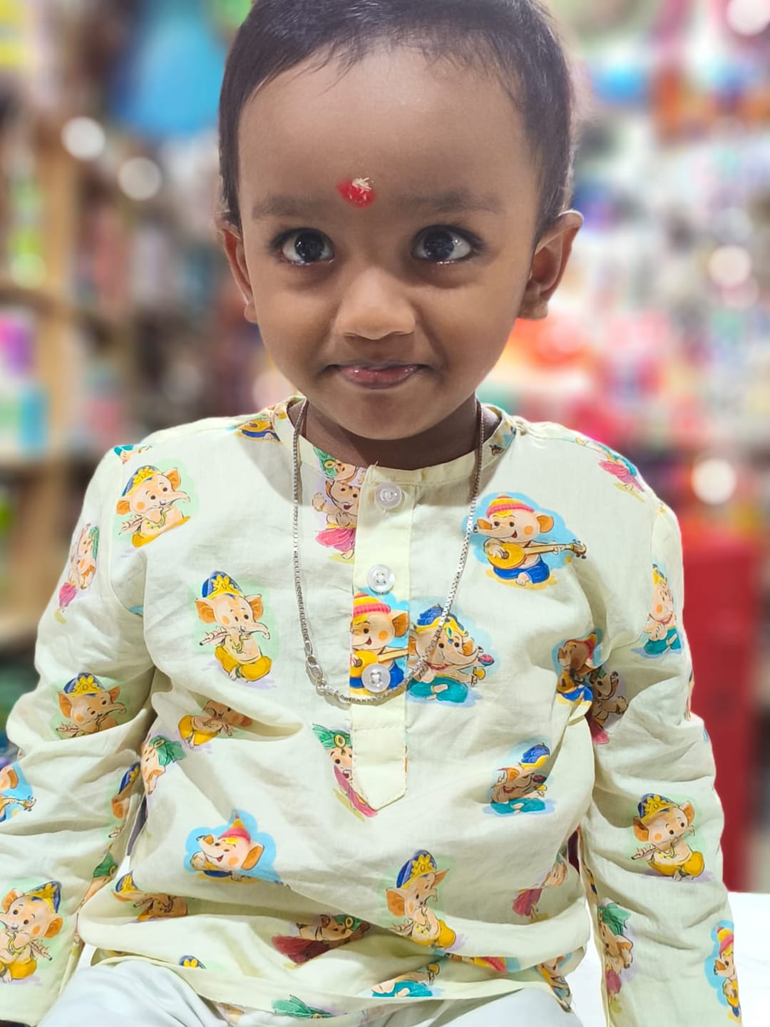 Customer photo review of Musical Ganesha Kurta Pajama