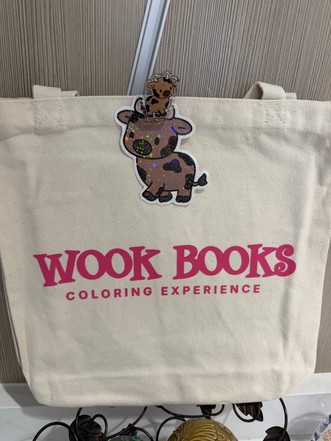 Customer photo review of Wook Books Coloring Experience Canvas Tote
