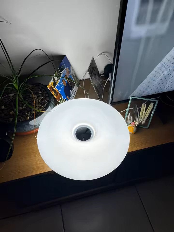Customer photo review of Blown Glass Donut Lamp