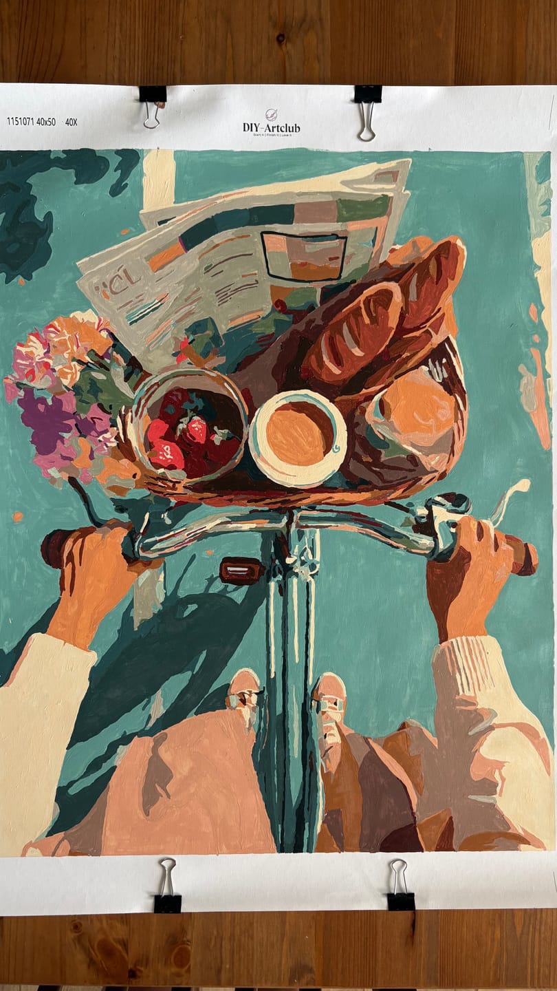 Customer photo review of Early ride | Paint by Number
