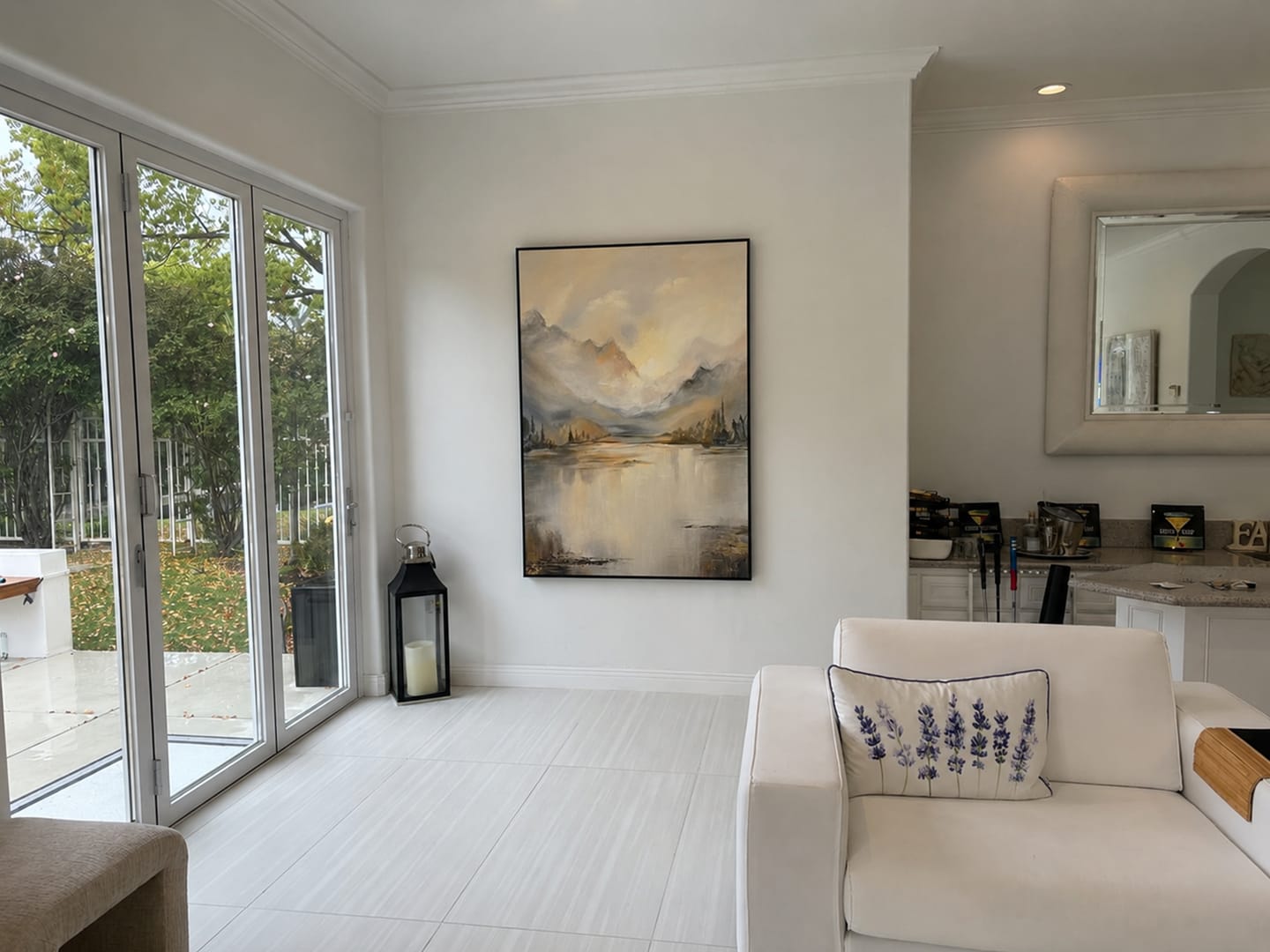 Customer photo review of Abstract Mountain Canvas Art #MO034