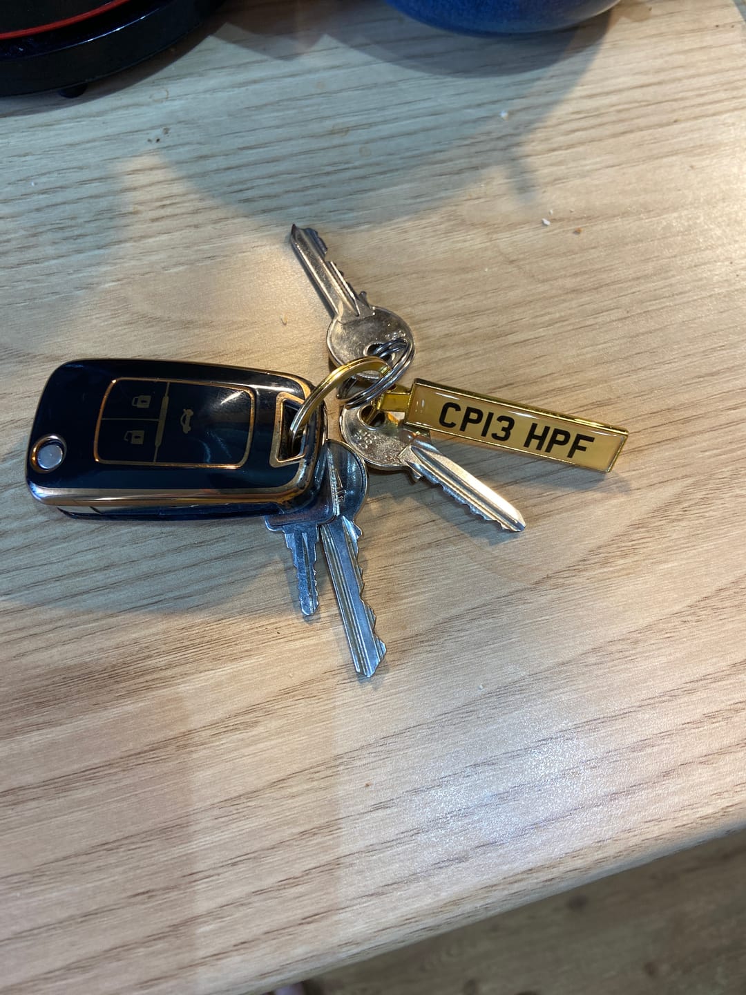 Customer photo review of Personalised Metal Number Plate Keyring - Premium Custom Car Gift