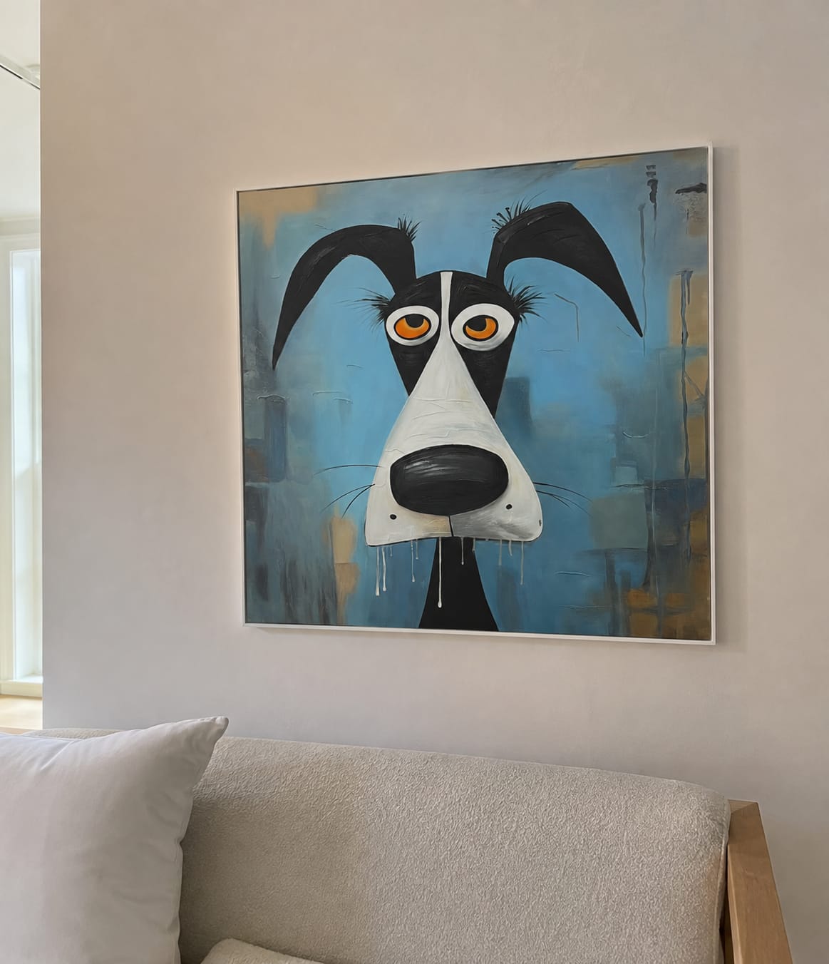 Customer photo review of Abstract Animal Dog Wall Art #AC070