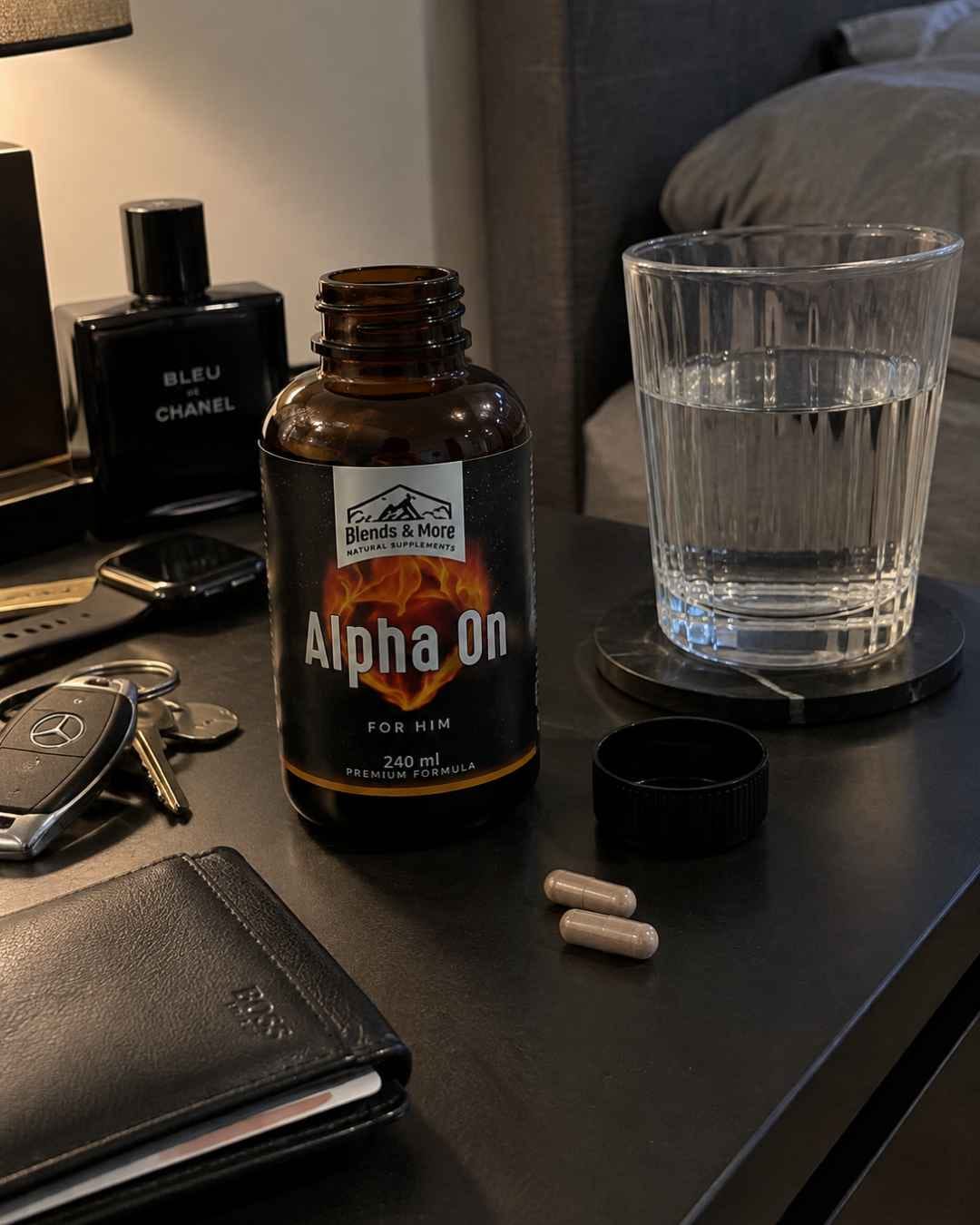 Customer photo review of אלפא און Alpha On תמצית אפימדיום וצמחים לגבר בד"ץ מהדרין 200 מ"ל