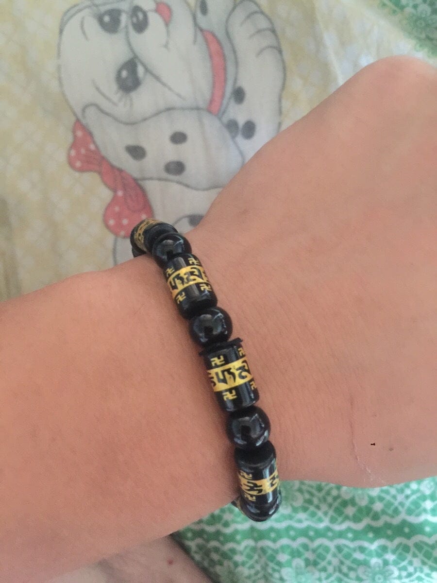 Customer photo review of FREE Today: Protection Luck & Prosperity Colorful Om Mani Mantra Fortune Money Bracelet