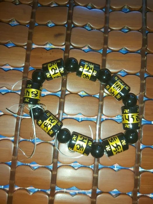Customer photo review of FREE Today: Protection Luck & Prosperity Colorful Om Mani Mantra Fortune Money Bracelet