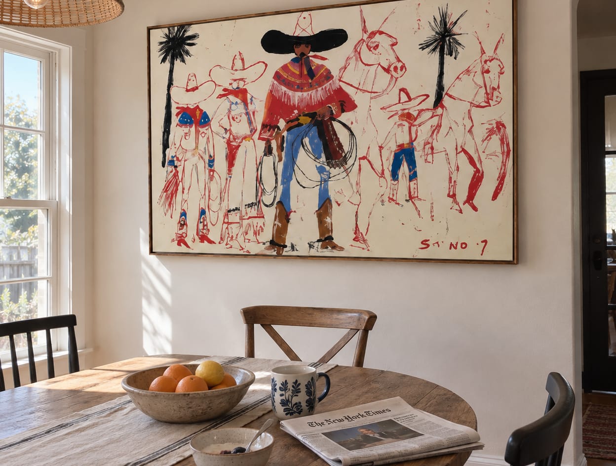 Customer photo review of Frontier Gathering-Cowboy Group Painting