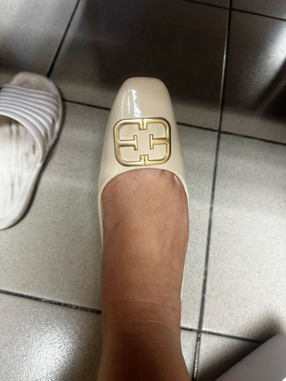 Customer photo review of Jacqueline Slip-on Flats & Ballerina In Beige