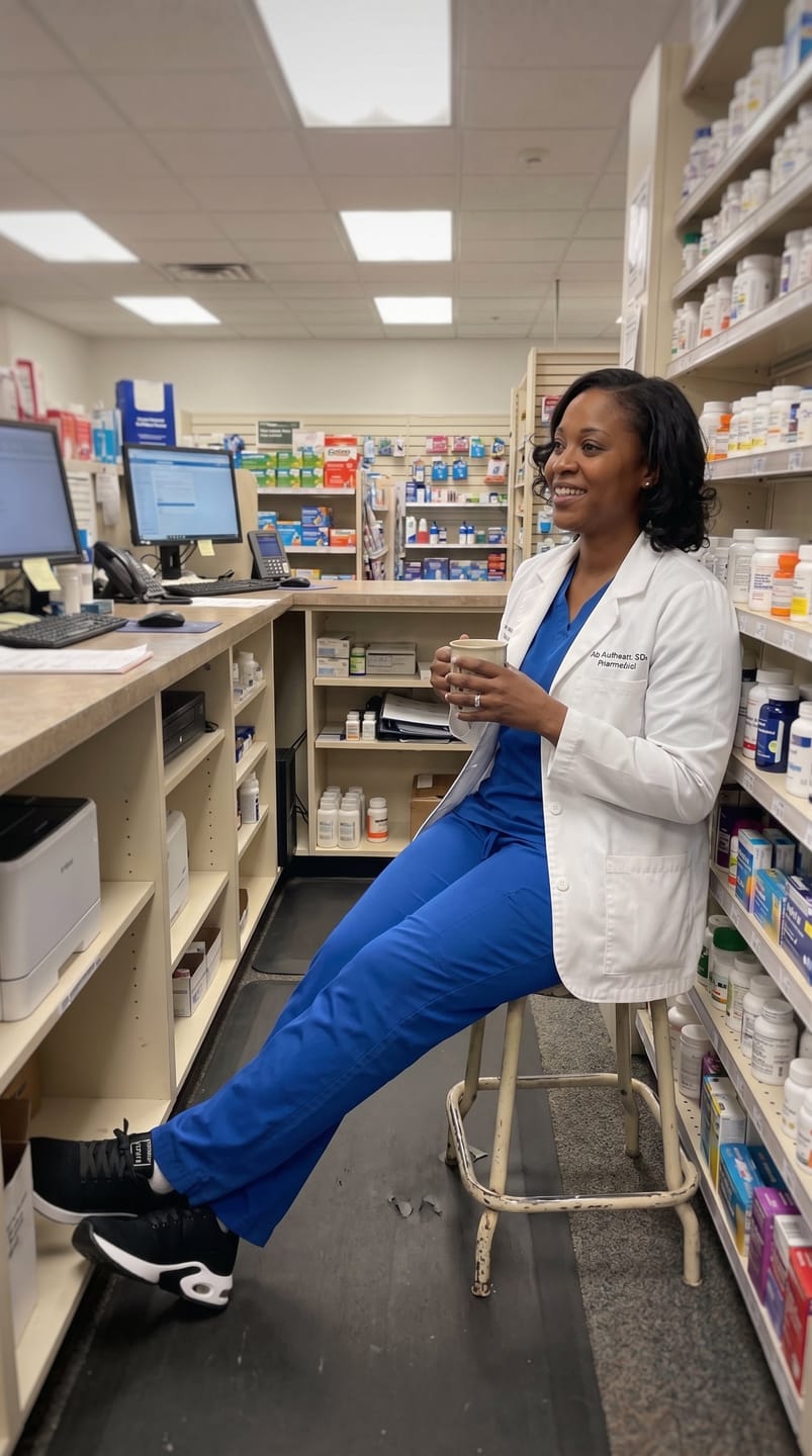 Customer photo review of Norvan 12-Hour Shift Shoes for All-Day Foot, Knee & Back Pain Relief