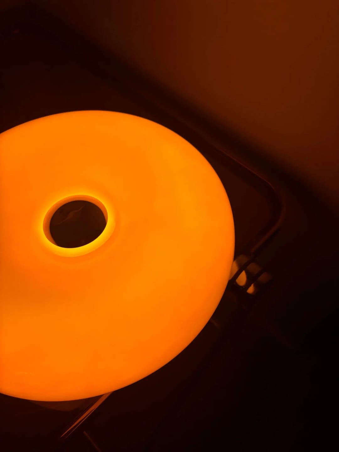 Customer photo review of Blown Glass Donut Lamp