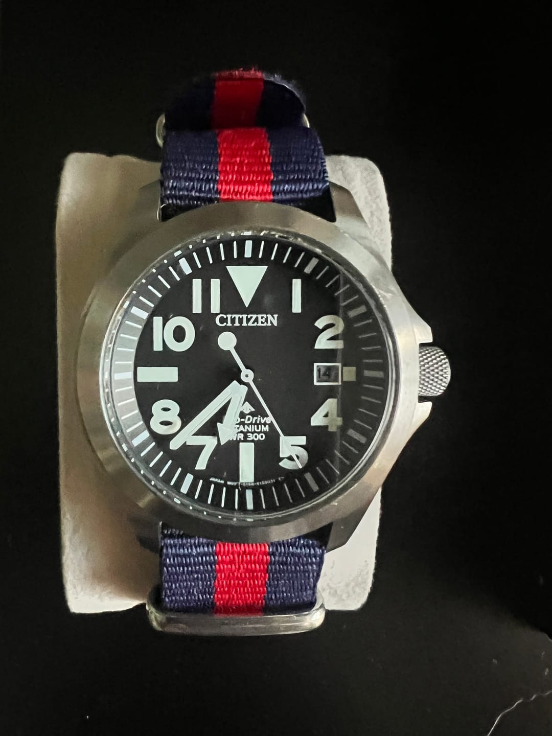 Customer photo review of Classic Military Style Strap - Blue & Red Guards Regiment and Household Cavalry Colours