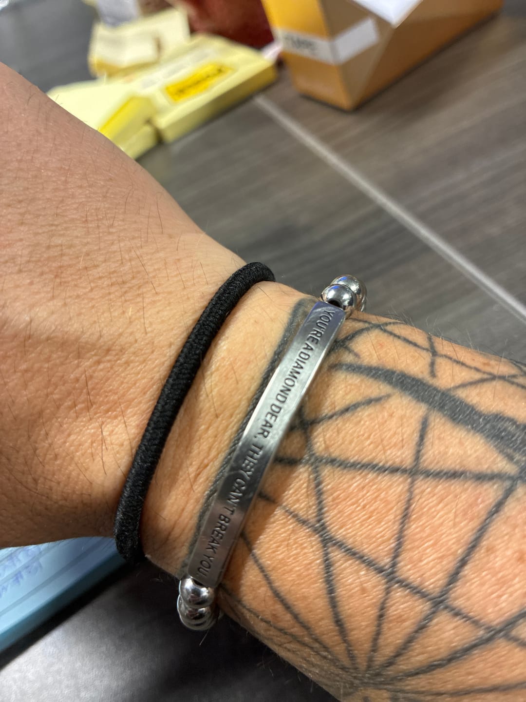 Customer photo review of YOU ARE A DIAMOND DEAR, THEY CAN'T BREAK YOU (POS)