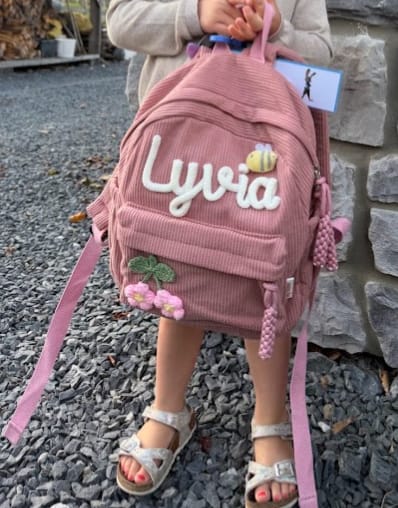 Customer photo review of K&C - Personalized Knitted Backpack