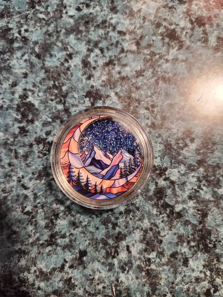 Customer photo review of Personalized Mountain & Moon Flow Sand NA Recovery Coin – Personalize Any Day, Month or Year