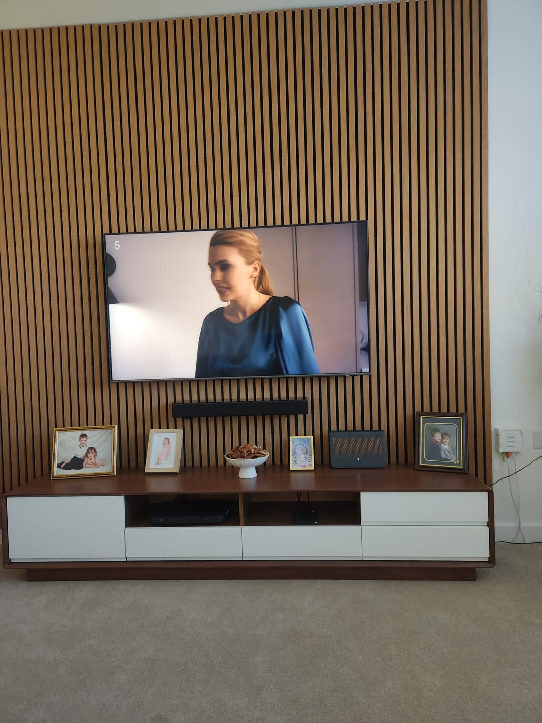 Customer photo review of Natural Oak Acoustic Wall Panel