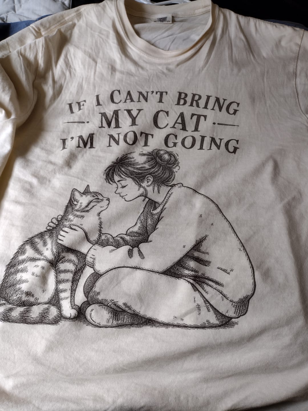 Customer photo review of No Cat No T-Shirt