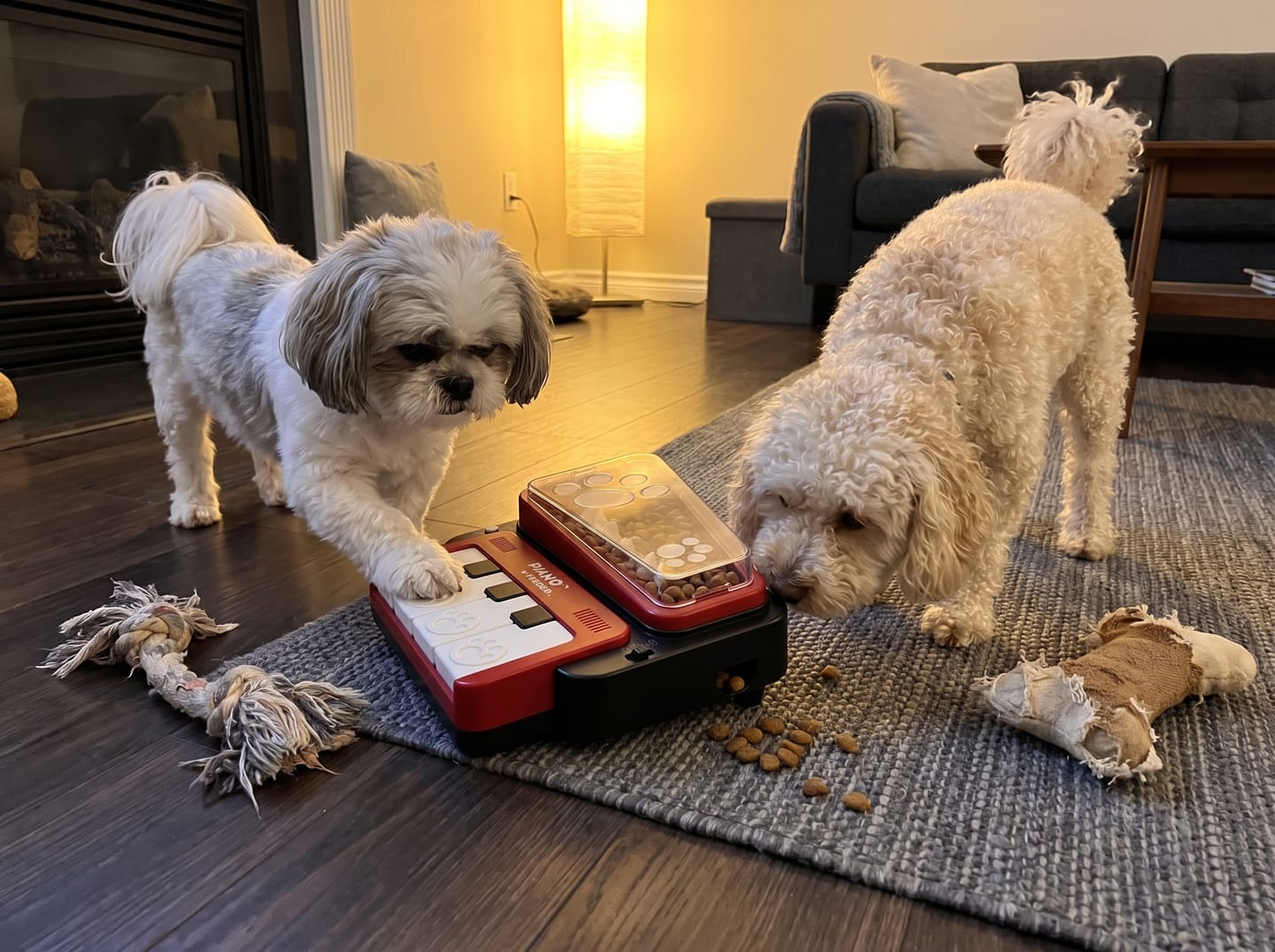 Customer photo review of PianoFeeder™ Interactive Dog Treat Dispenser