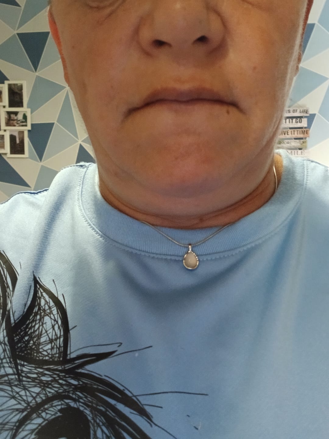 Customer photo review of Moonstone Necklace - Round Cut Pendant
