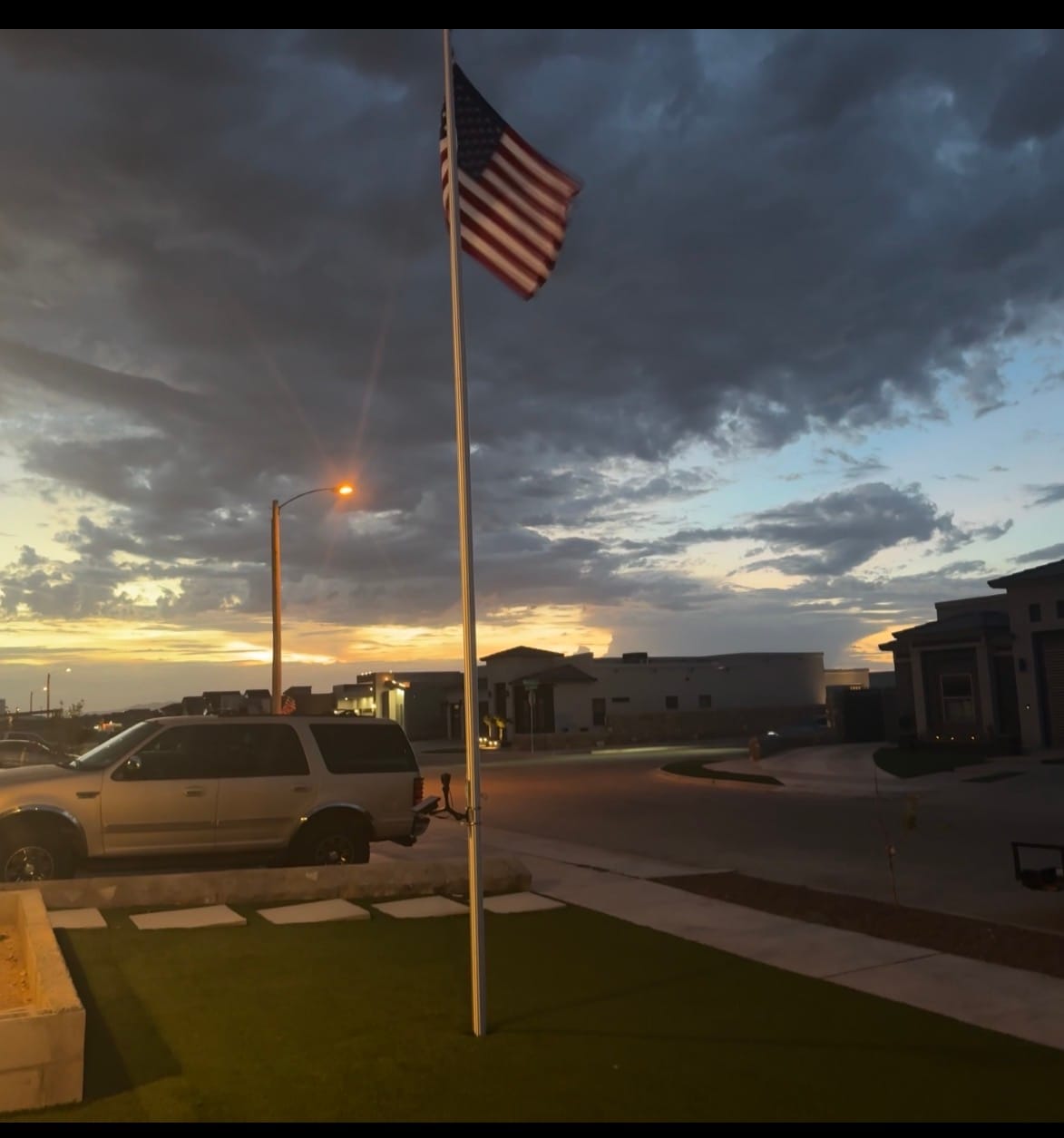 Customer photo review of Ultra Heavy Duty American Flag - 2-ply Polyester - Made In USA