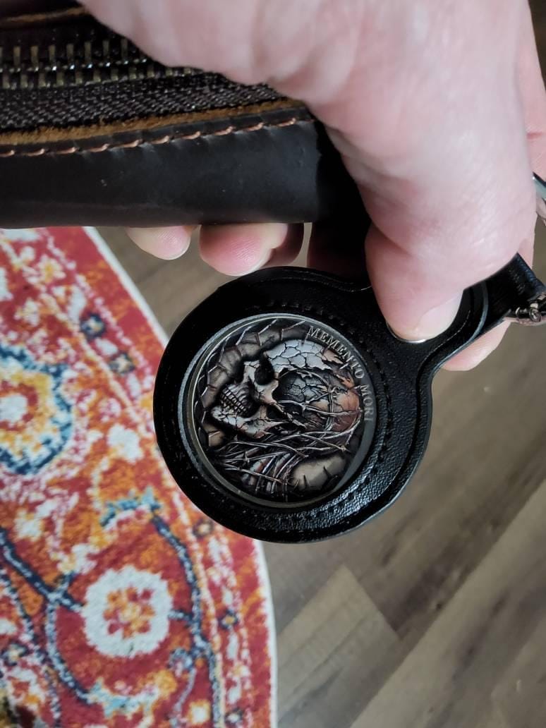 Customer photo review of Memento Mori Coin Skull Challenge Coins