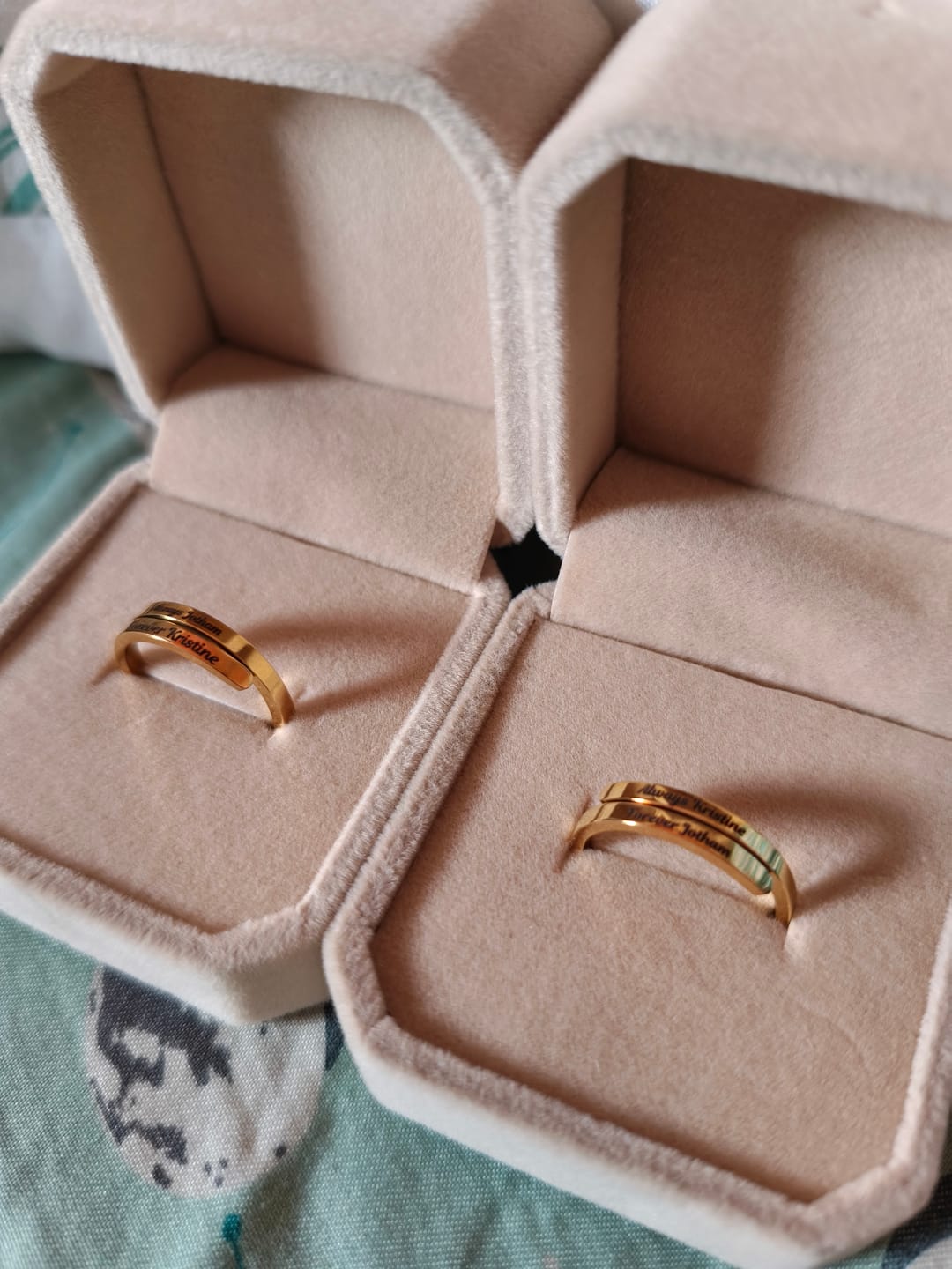 Customer photo review of Printave™ Personalized 2 Layers Ring