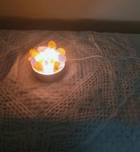 Customer photo review of FuAttract Peace Harmony & Emotional Comfort Natural Crystal Tooth Flower Night Lamp Bedroom Bedside