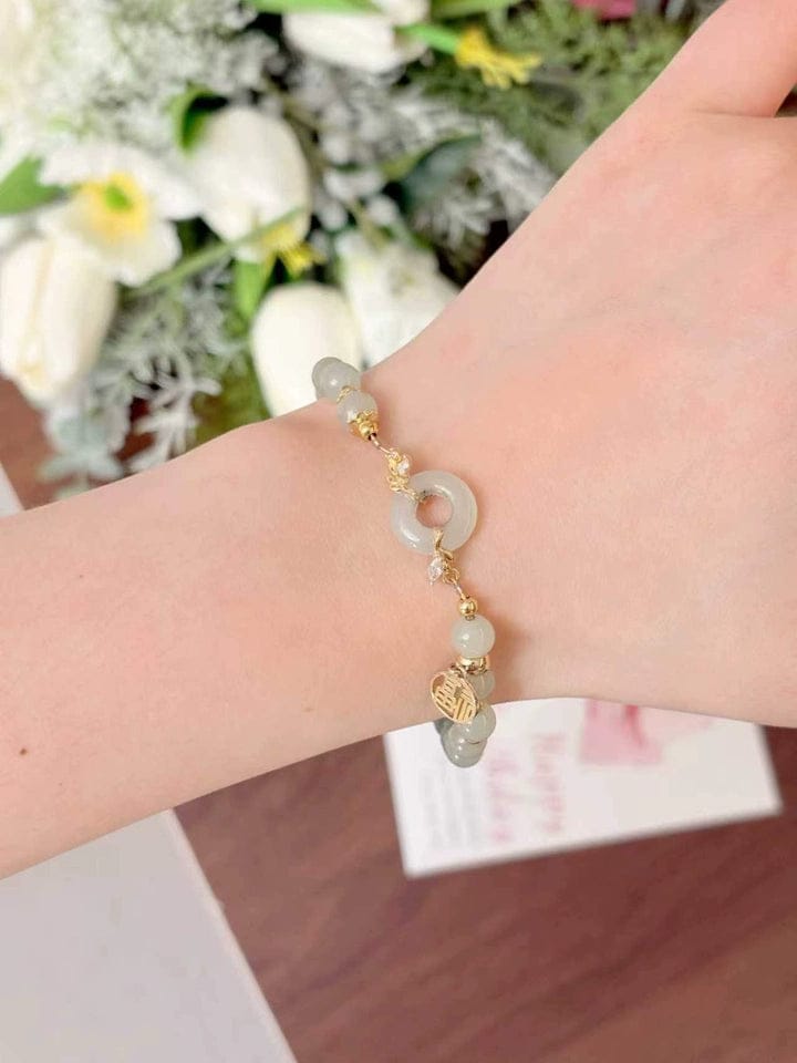 Customer photo review of The Flourishing Path - Fuyun Hetian Jade Bracelet