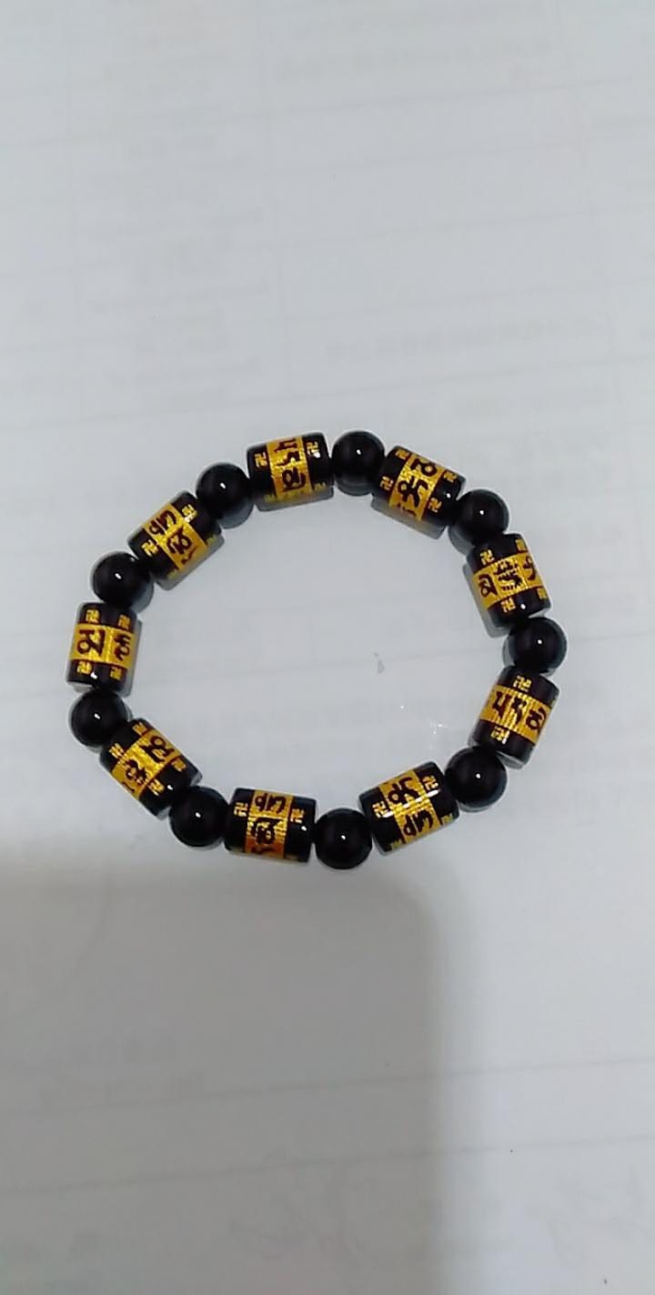 Customer photo review of FREE Today: Protection Luck & Prosperity Colorful Om Mani Mantra Fortune Money Bracelet