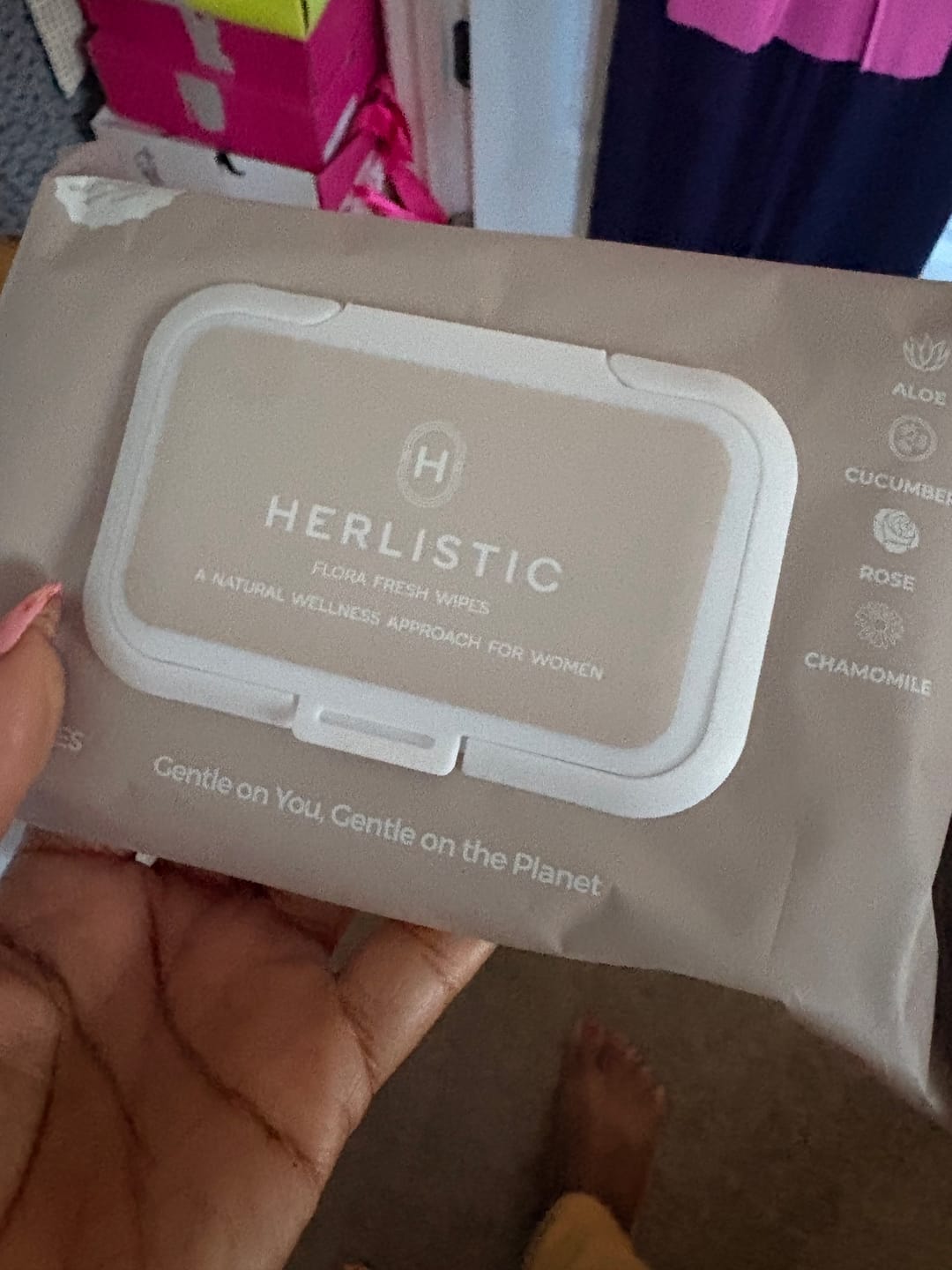 Customer photo review of Flora Fresh Flushable Wipes