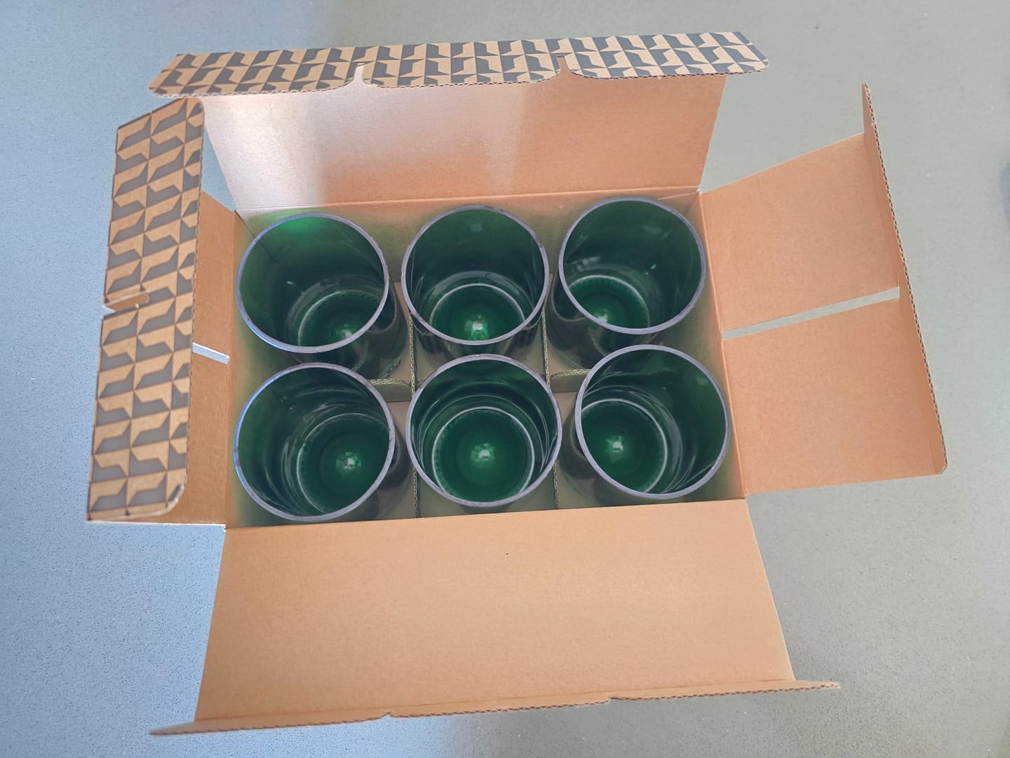 Customer photo review of Set di 6 Bicchieri Verde Smeraldo | Limited Edition