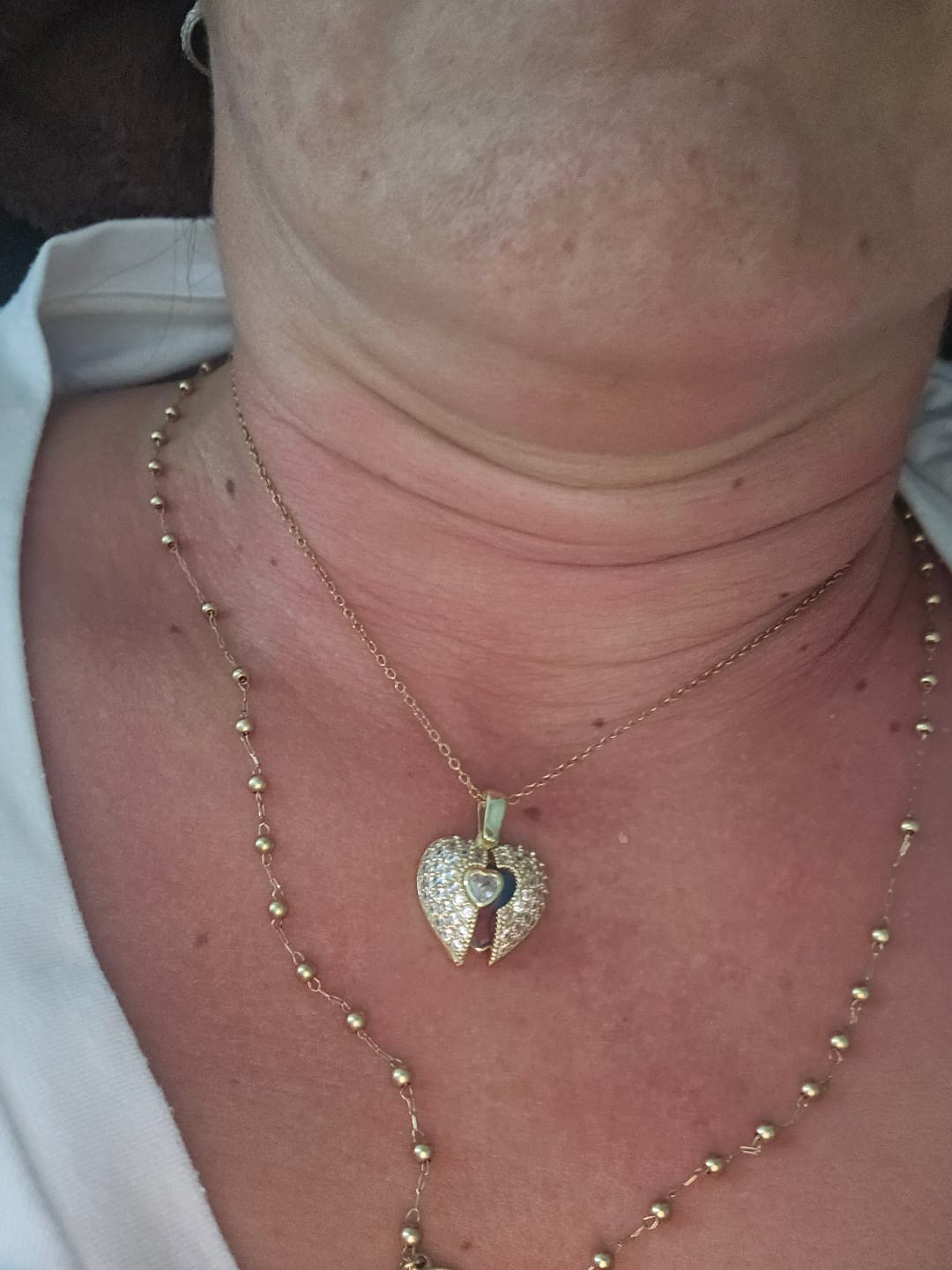 Customer photo review of Collana Cuore Scrigno Personalizzata