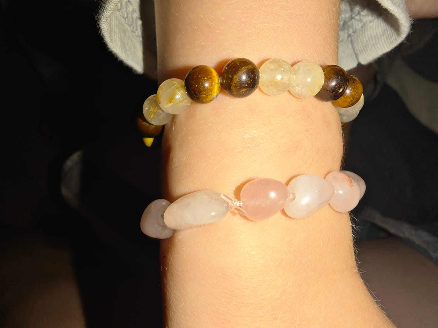 Customer photo review of Bracelet Roulé Quartz Rose "Amour"