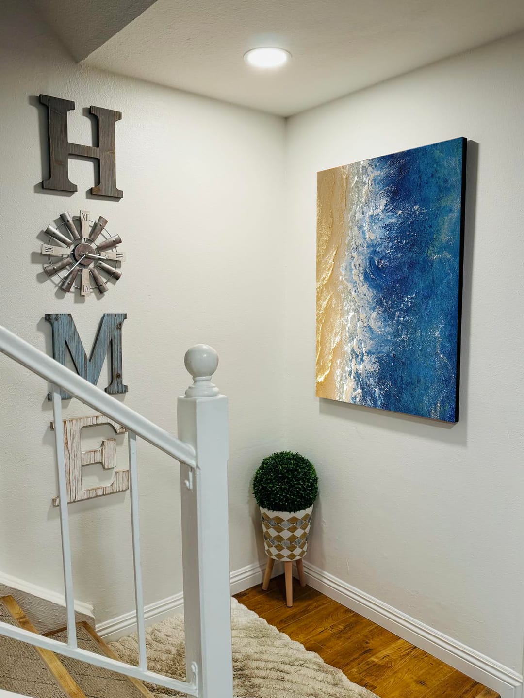Customer photo review of Ocean Textured Painting Canvas #OS059