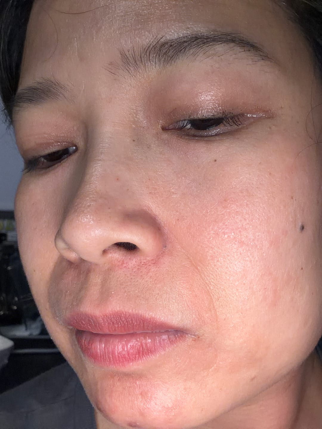 Customer photo review of Glass Skin Glazing Mask