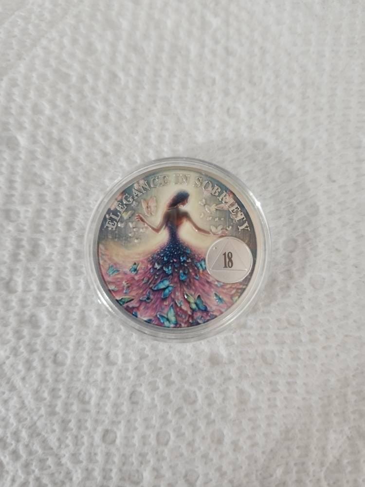 Customer photo review of Personalized Sister Power Sobriety Coin – Personalize Any Day, Month or Year