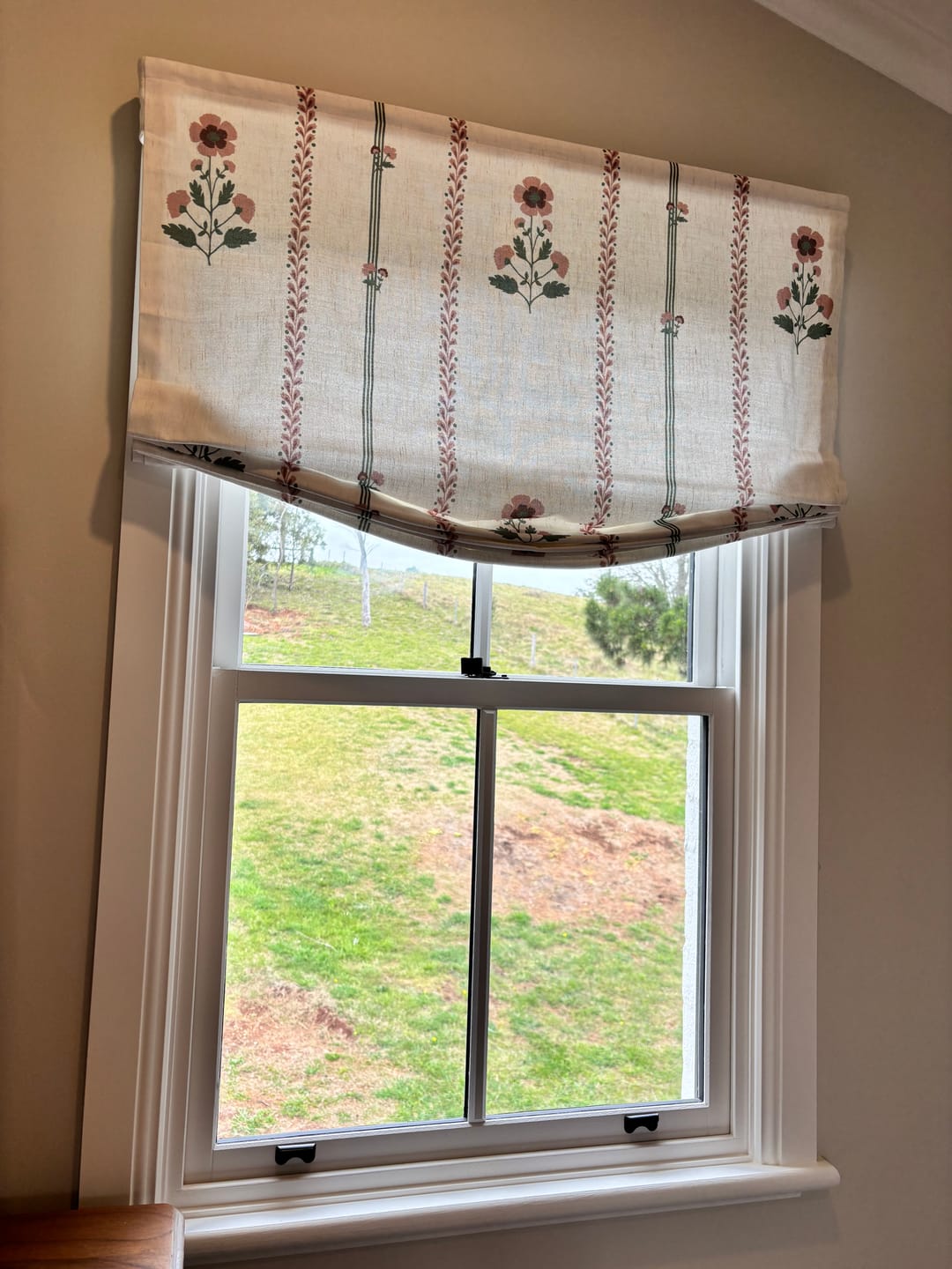 Customer photo review of Lily Custom Roman Shades