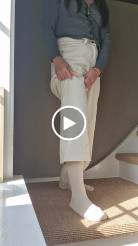 Kundeanmeldelse med video af Støttestrømper