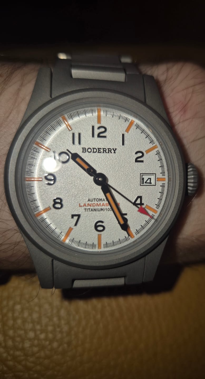 Customer photo review of LANDMASTER - 100M Waterproof Titanium Automatic Field Watch | White-bracelet