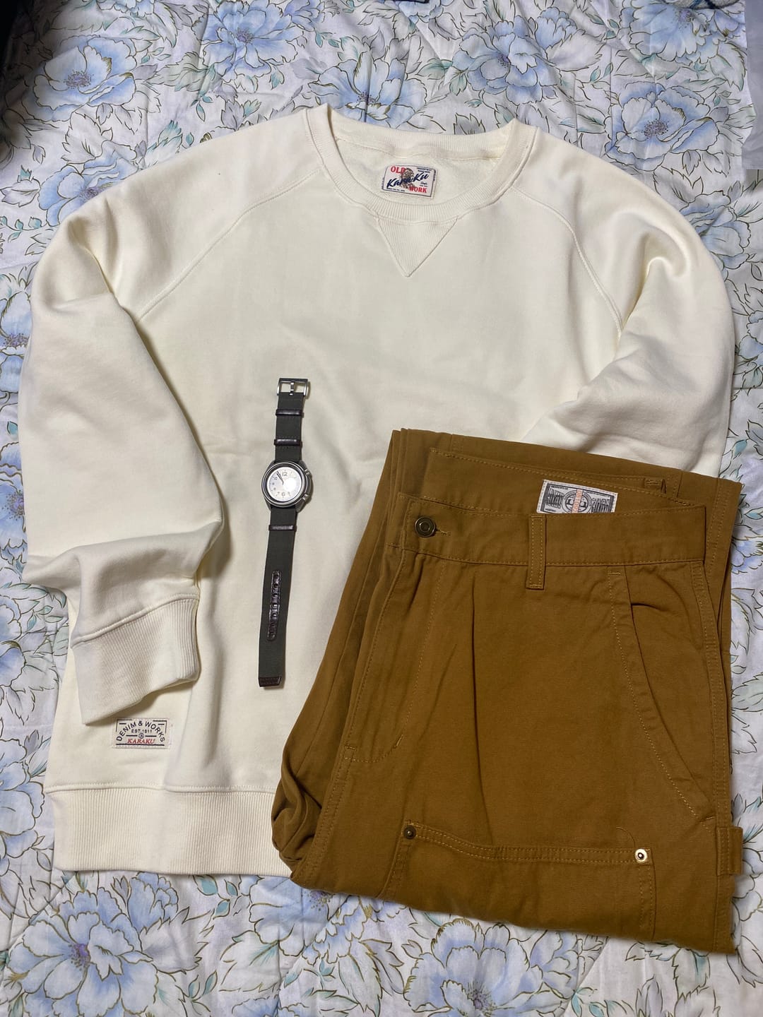 Customer photo review of ピケキャンバス生地マルチポケットワークパンツ