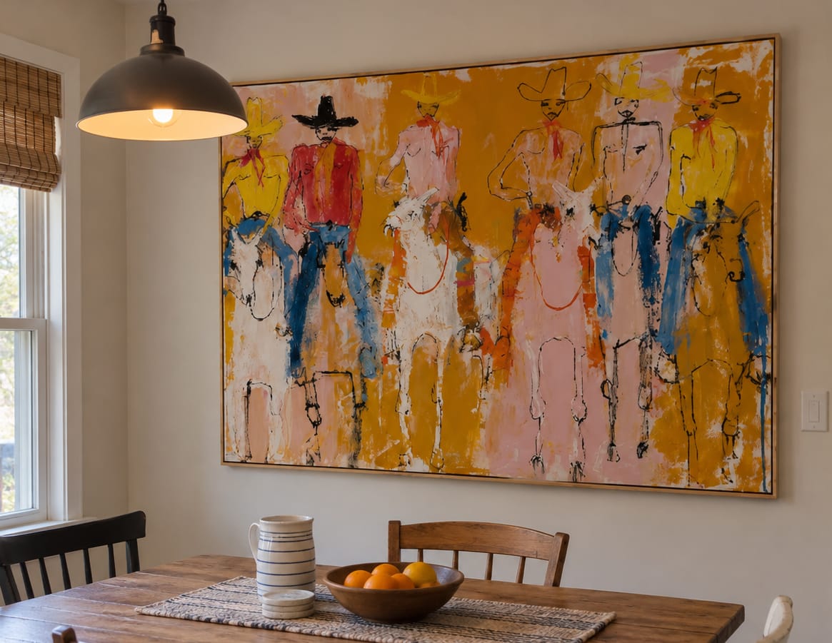 Customer photo review of Golden Posse-Cowboy Riders Painting