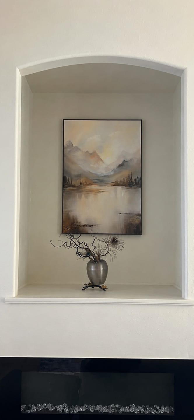 Customer photo review of Abstract Mountain Canvas Art #MO034