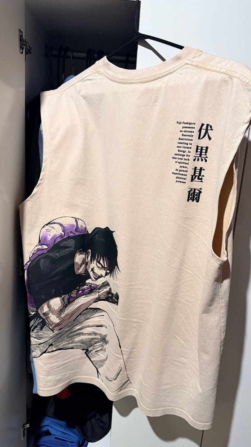 Customer photo review of Camisa Tank Top Toji Fushiguro - Jujutsu Kaisen