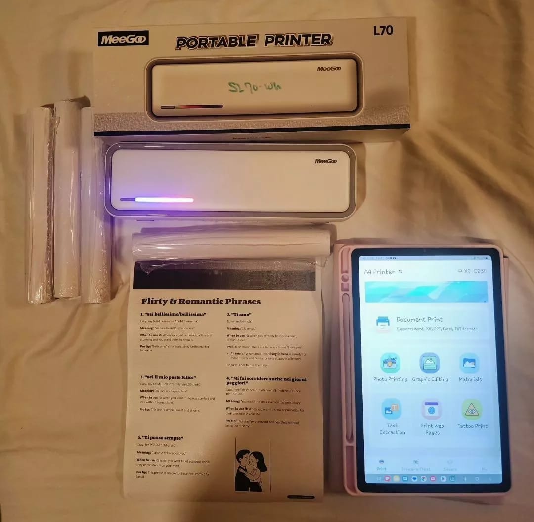 Customer photo review of 🖨️ HPRT INKLESS PORTABLE A4 THERMAL PRINTER