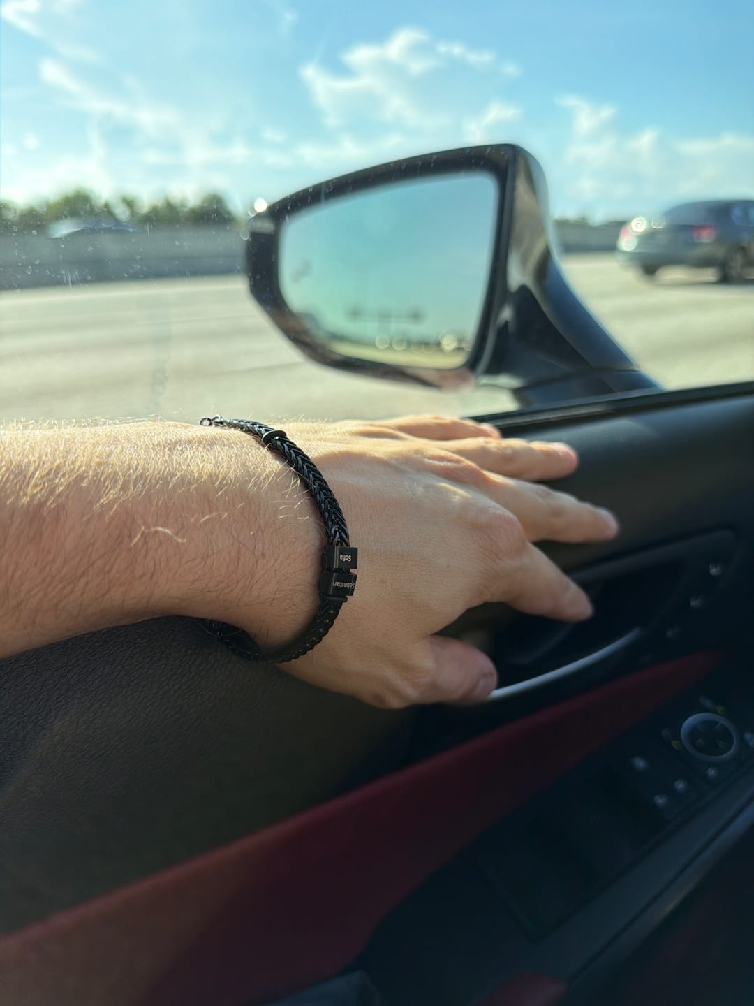 Customer photo review of Dan Bracelet With Kids’ Names- Black