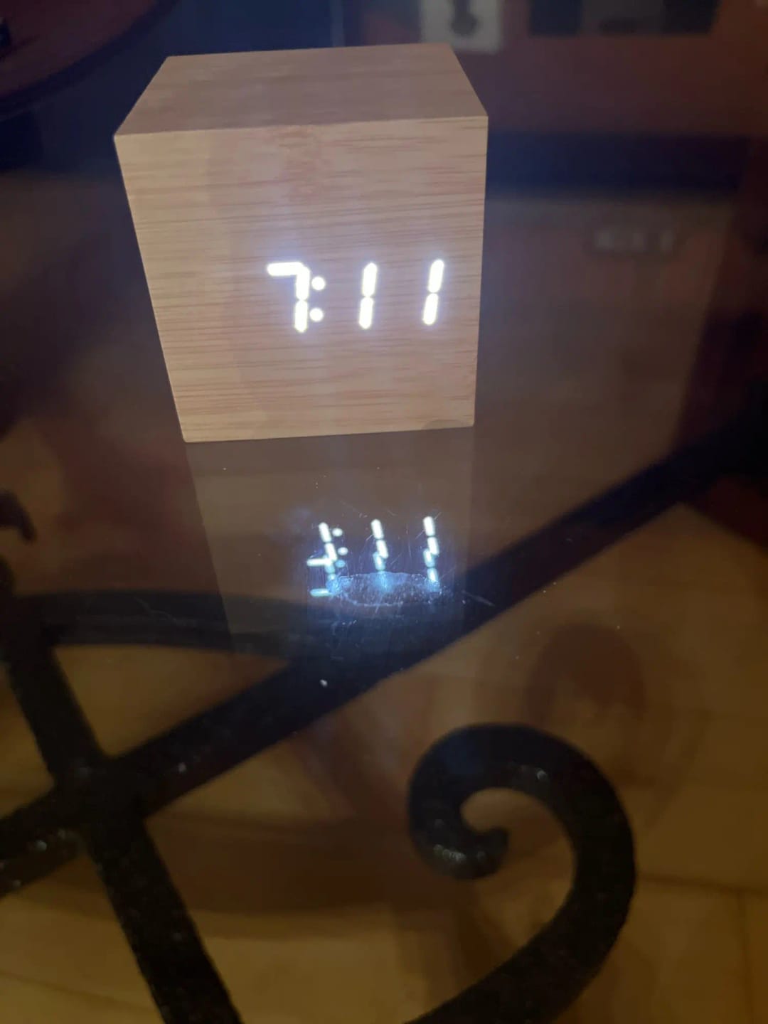 Customer photo review of Nocturne Cube Alarm Clock