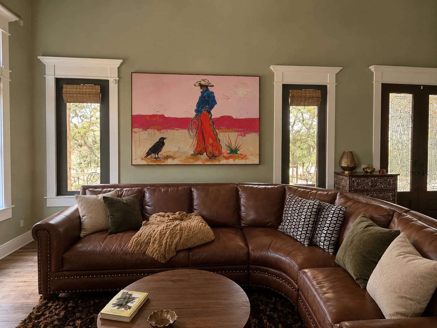 Customer photo review of Western Pop Art｜Cowboy & Crow in Desert Bloom