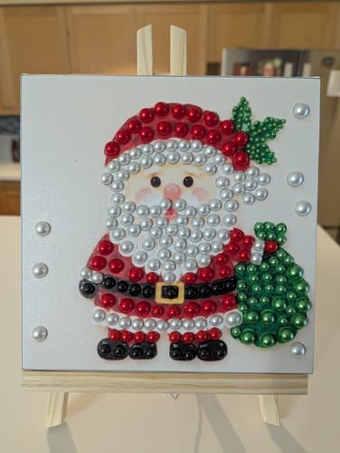 Customer photo review of Custom Mosaic Kit - For Family, Kids, Adults - Festive Handmade Christmas Acrylic Sea Glass Mosaic