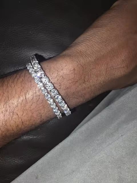 Customer photo review of Sterling Silver 925 2MM 3MM 4MM 5MM 6.5MM Moissanite Tennis Bracelet with GRA Certificate